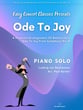 Ode To Joy piano sheet music cover